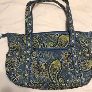 Liz Claiborne Blue Yellow Paisley Purse Handbag